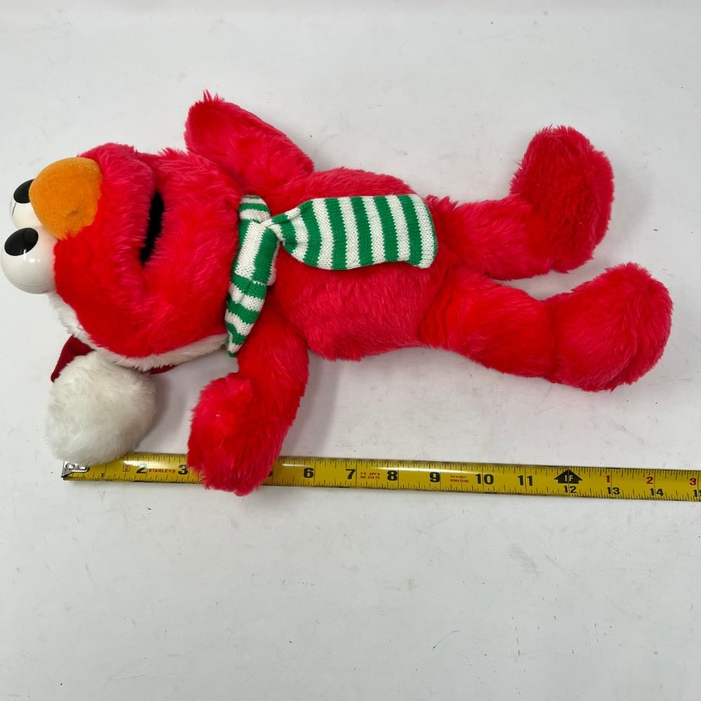 TYCO  Sesame Street Elmo Plush 12" Vintage 1997 Stuffed Animal Christmas Holiday - Picture 8 of 8
